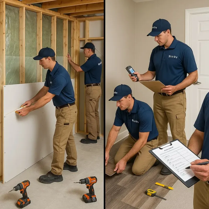 Repairs and Reconstruction process in West Paris, ME